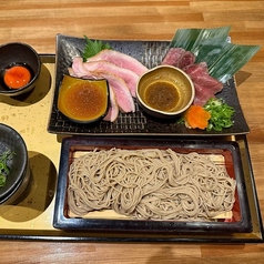鴨牛ざる蕎麦