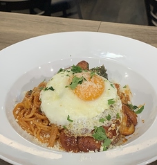 タラコor明太子とヤリイカ、青じその和風/明太子としめじ、青じその出汁醤油味/昔ながらのナポリタン