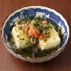 揚出し豆腐 青さ海苔あん