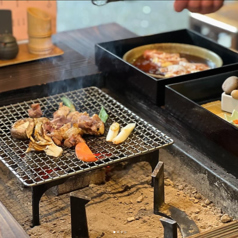 【定番】軍鶏囲炉裏焼き定食