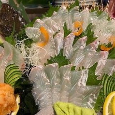 天然平目刺し