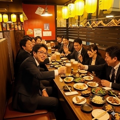 周りを気にせずわいわい宴会♪最大15名様迄可能なテーブル個室席！人気席なのでご予約をお勧めします♪