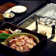 【名物】軍鶏囲炉裏焼きセット