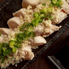 「鶏わさ」削りたて山わさび