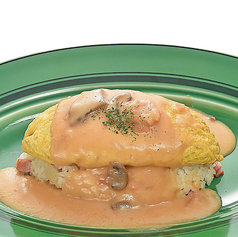 海老のビスク風オムライス