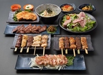 「牛たん焼き」や「ふくしま3大鶏もも食べ比べ串一本含む串盛五本」などを堪能できるコース☆