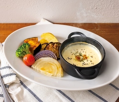 チーズフォンデュ　グリル野菜