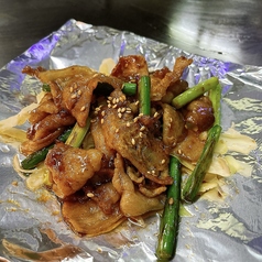 ニンニクの芽と豚炒め