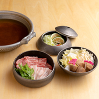 <11月お通し>おおいた和牛と錦雲豚のしゃぶしゃぶ