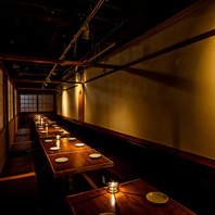 小～大人数まで対応！個室完備！100名まで個室可能！