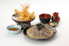 天然海老と野菜の天ざる（うどん）