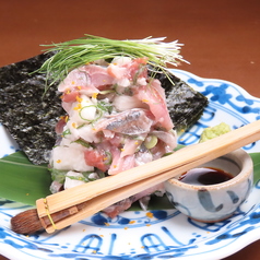 氷見鰯と山芋梅たたき
