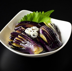 揚げ茄子のピリ辛ソースがけ