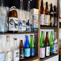 これでもかという程鯨をモチーフにしたお酒が勢揃い