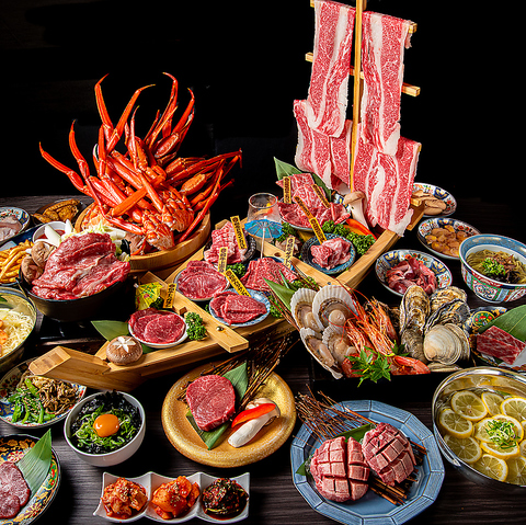 1A5黒毛和牛・牛タン・豪華海鮮が食べ放題！名物「和牛宝船」も楽しめる渋谷の焼肉店