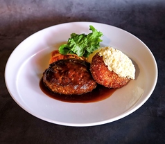 海老カツ&黒毛和牛手ごねハンバーグ