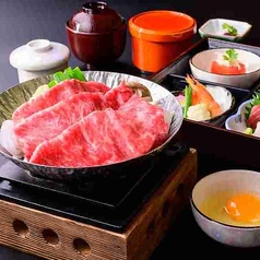 松花堂御膳とすき焼き鍋