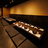 ［寛ぎの空間］足元ゆったりの掘りごたつ席