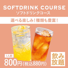 ソフトドリンクコース（1人前）/ 席120分制（L.O.90分）