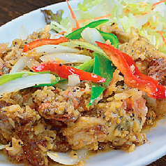 プーパップリクタイダム(ソフトシェルクラブの黒胡椒炒め)