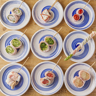 福岡女性人気の火付け役うずまきの《野菜巻き串》