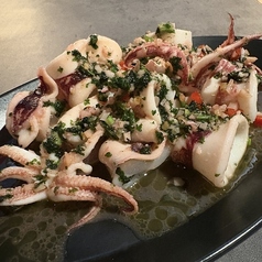 イカのガーリックパセリバターのソテー