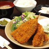 人気のランチ定食　魚沼産コシヒカリのごはんと、スープ、汲み上げ豆腐はおかわり自由