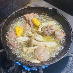 ラム肉のアヒージョ