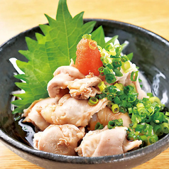 鶏ハラミポン酢/するめいかキムチ/自家製ポテトサラダ/酢もつ 各