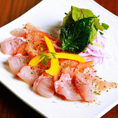 【港直送鮮魚を使ったカルパッチョ】鮮魚は和・洋どちらでもお楽しみ頂けます。