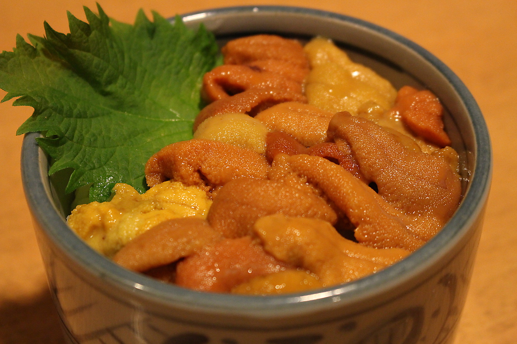 当店は塩水うにを使用しているため、うに本来の旨みが味わえます。