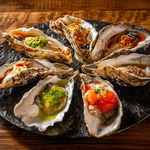 焼き牡蠣は7種のソースから選択可能◎