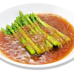 アスパラガスの干し貝柱あん掛け
