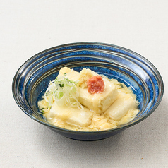 揚豆腐かき玉餡かけ