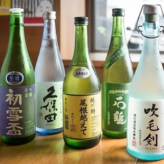 愛媛県産の他全国からセレクトした地酒をご用意。