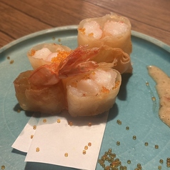 海老の揚げ春巻き　チリマヨソース