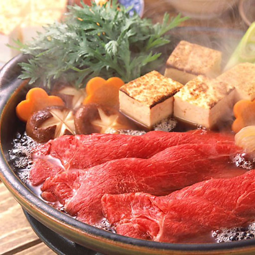 おすすめ１：神戸牛のすき焼き とろけます！！