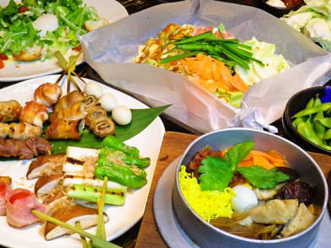 【新店舗!!】生米から炊き上げる「釜飯」と熱々の「串焼」が食べられるお店!