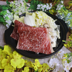 和牛の陶板焼き-すき焼き仕立て-