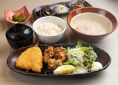 鶏の唐揚げ・アジフライ御膳