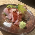 料理メニュー写真&nbsp;長崎県産金目鯛炙り刺し