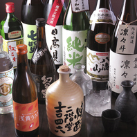 【充実のラインナップ日本酒、焼酎など豊富に品揃え】
