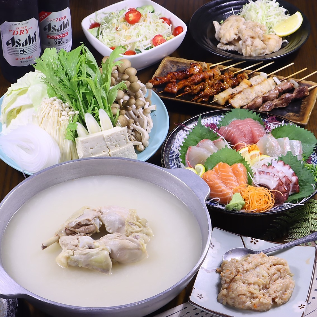 2時間飲み放題・博多水炊き付きのコースが5,000円(税込)とリーズナブル！各種宴会・飲み会に最適です