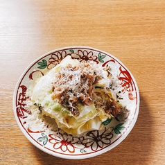 春キャベツ焼き合鴨ミンチのせ