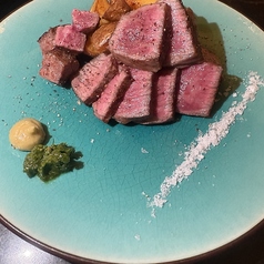 知多牛ランプ肉の鉄板焼き 100g～