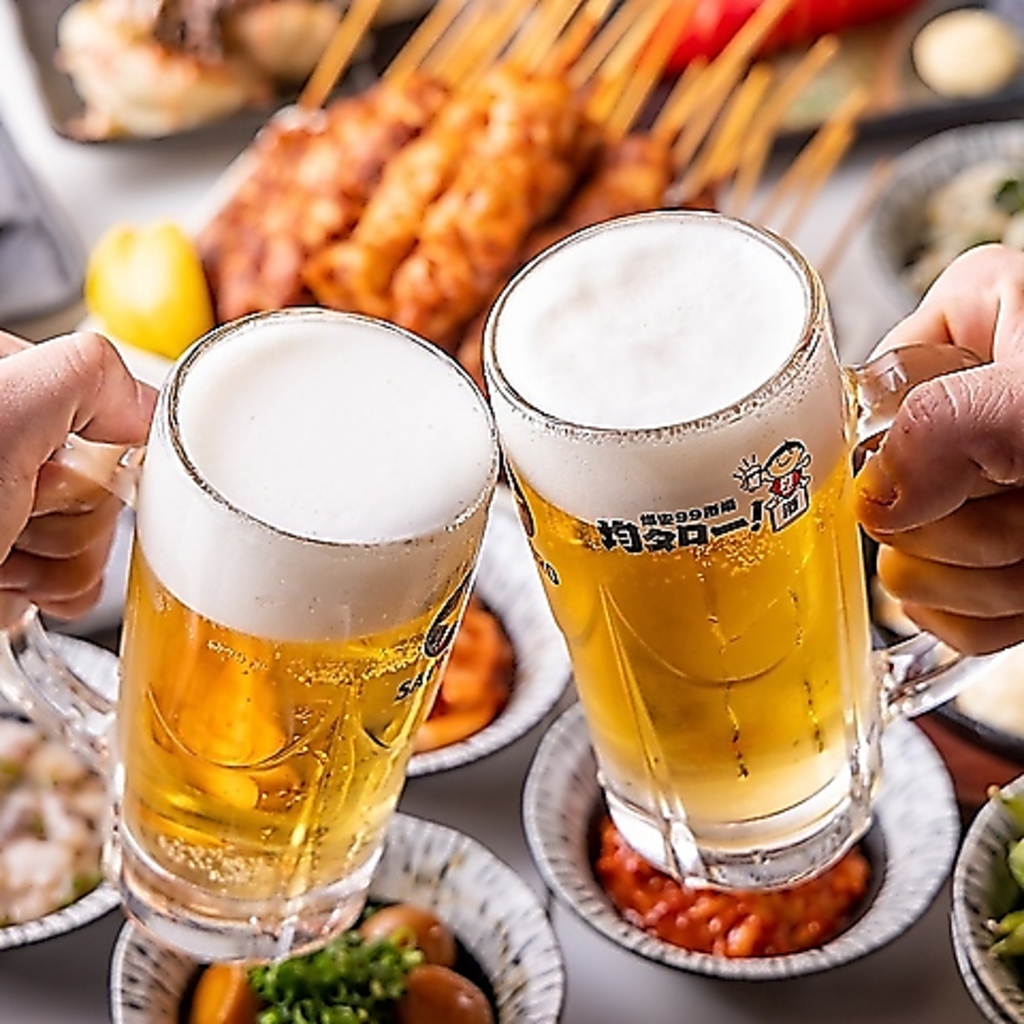 ドリンクメインで楽しめる単品飲み放題は120分1539円(税込)♪生ビールも注文OK☆お一人様も大歓迎☆