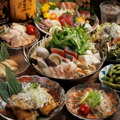 全席完全個室 無制限飲み放題&3時間飲み放題 鮮魚×土鍋 魚兵衛 立川店のコース写真