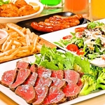 池袋西口 居酒屋 食べ飲み放題 女子会 チーズ 肉  宴会 誕生日 女性に人気のロストビーフ&新野菜