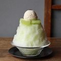 料理メニュー写真&nbsp;メロンのかき氷ー濃厚メロンとバニラジェラートー