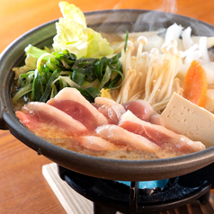 鴨と九条ねぎの白みそすき焼き陶板